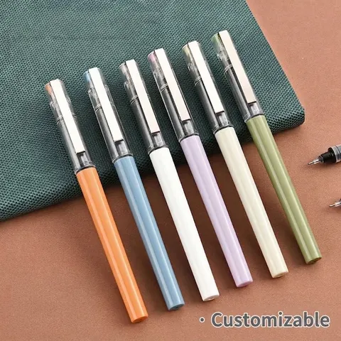 Minimalistischer Morandi Farbe Tintenroller Kunststoff Nadelspritze Schnelltrocknend Signierstift Für Business Büro Schule Schreibgerät