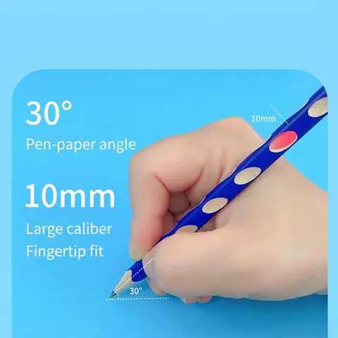 Ergonomic Posture Correction Wood Pencil HB 2B Graphite Drawing Sketching Pencils Blue Hole Design For Student Kids School Stationery