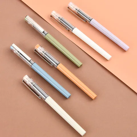 Minimalistischer Morandi Farbe Tintenroller Kunststoff Nadelspritze Schnelltrocknend Signierstift Für Business Büro Schule Schreibgerät
