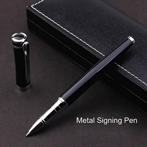 Penna Gel in Metallo Business Professionale di Fascia Alta Punta Fine Inchiostro Nero Penna Roller Cancelleria per Ufficio Scuola Regalo