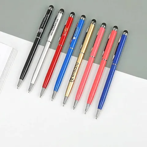 Professional Business Metal Ballpoint Pen With Stylus Tip Capacitive Touch Screen Pen Smooth Writing Office Stationery