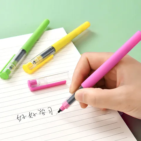 Penne Gel a Inchiostro Liquido Diretto in Plastica 0.5mm Punta ad Ago Asciugatura Rapida Inchiostro Nero Scrittura Fluida Ufficio Scuola