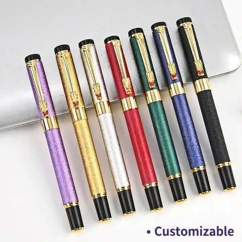 High Grade Metal Rollerball Pen Luxury Business Dragon Clip 0.5mm Tip Stationery Office Writing Pen For Gift Set