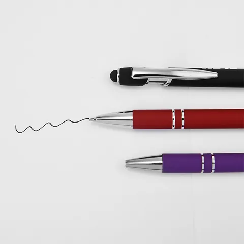 Bolígrafo de Metal Profesional Retráctil Con Punta Stylus Pantalla Táctil Tinta Negra Escritorio Oficina