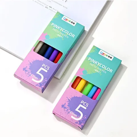 Penna Gel a Scatto 0.5mm Inchiostro Nero Finitura Opaca Colori Caramella Penna per Firma Ricaricabile per Ufficio Scuola Studenti Cancelleria
