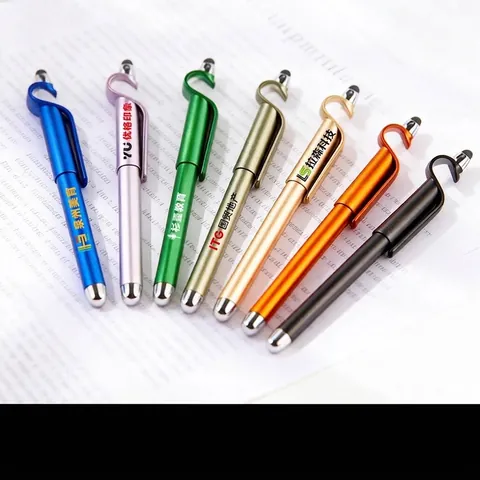 Multi-functional Business Gel Pen Stylus Touch Screen Pen With Phone Stand Clip 0.5mm Office School Writing Signature Pens
