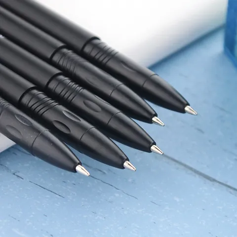Minimalist Black Barrel Gel Pen Smooth Writing Matte Plastic Gel Ink Pen For Professional Office School Supplies Business Writing Tool