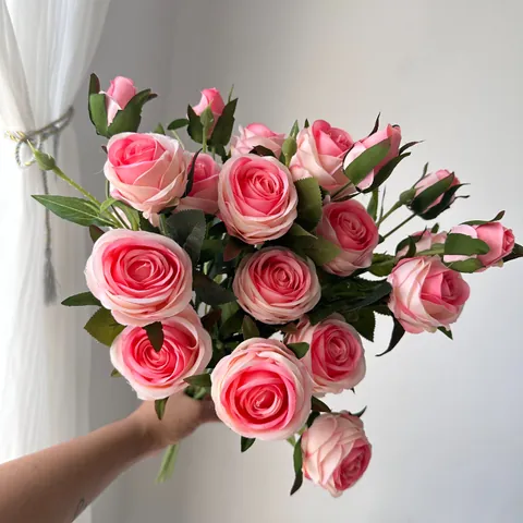 Artificial Silk Flower French Monet Garden Style Simulation Plants For Wedding Outdoor Party Home Window Decoration