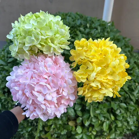 Große Einzelne Stiel Seiden Hortensie Blume Mehrlagige Blütenblätter Künstliche Lollipop Hortensie Für Hochzeit Hotel Home Dekoration
