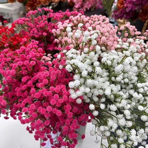 Ramo de Gipsofila Artificial de Pegamento Suave Flores Falsas para Bodas Fiestas Decoración del Hogar Accesorios de Fotografía
