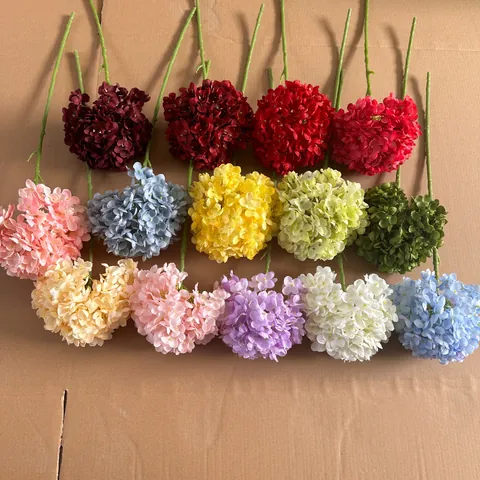 Große Einzelne Stiel Seiden Hortensie Blume Mehrlagige Blütenblätter Künstliche Lollipop Hortensie Für Hochzeit Hotel Home Dekoration