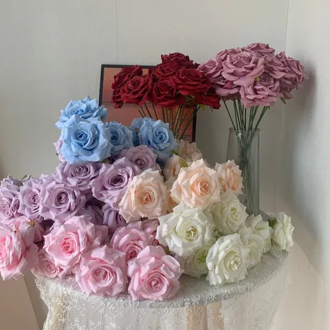 Einzelner Stiel Künstliche Diamantrose Seidentuch Blume Für Hochzeit Party Haus Hotel Dekoration Hohe Simulation Kunstblume