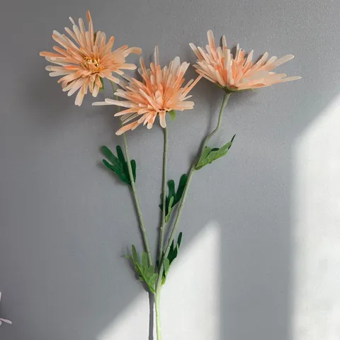 Artificial Crab Claw Chrysanthemum Simulation Flower 3-Head Stem For Wedding Home Party Decoration Floral Decor