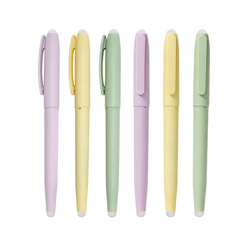 Penna Gel Cancellabile a Caldo 0.7mm Punta Fine Colore Macaron Opaco Penne a Frizione per Studenti Ufficio Cancelleria