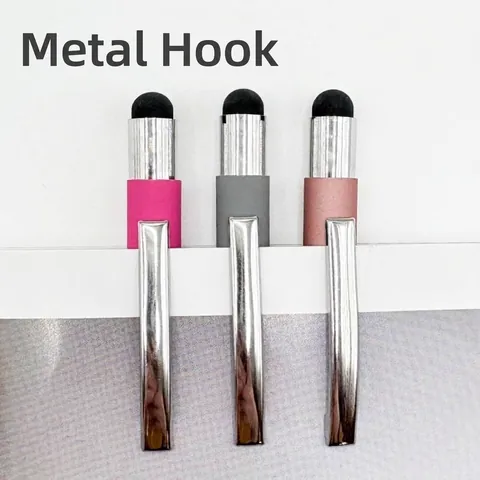 Metal Retractable Ballpoint Pen 2 In 1 Stylus Touch Screen Pen 1.0mm Black Ink Office School Business Writing Pen