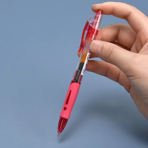 Einziehbarer Gelstift 0,5 mm Kugelspitze Kunststoffschale Glattes Schreiben Geltinte Stift Mit Gummigriff Für Büro Schule Schreibwaren