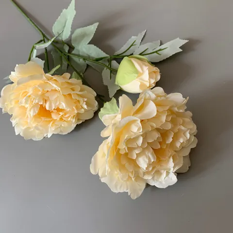 Champagner Künstliche Blumen Seide Rosen Pfingstrose Hortensie Für Hochzeit Hotel Bühne Dekor Falsche Floristik DIY Blumenstiel