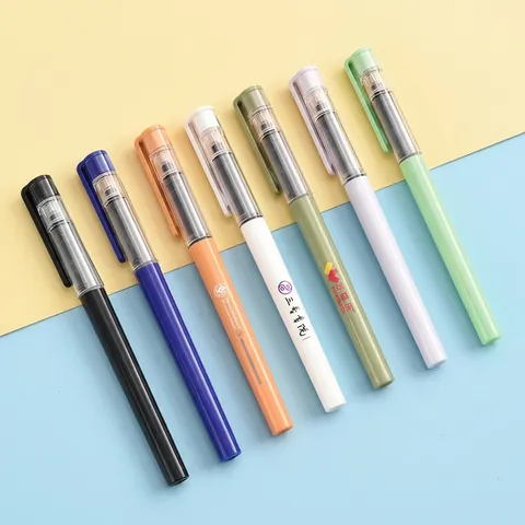 Bolígrafo de Tinta Líquida de 0.5mm Secado Rápido Tinta Negra Escritura Fluida Colores Morandi Minimalistas Papelería para Oficina Escuela Exámenes