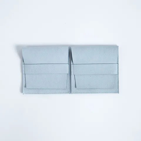 Bolsa de Joyería de Gamuza de Microfibra con Diseño de Solapa y Tira de Presión Bolsa de Embalaje de Regalo para Pendientes Collares Anillos Organizador de Joyas de Viaje