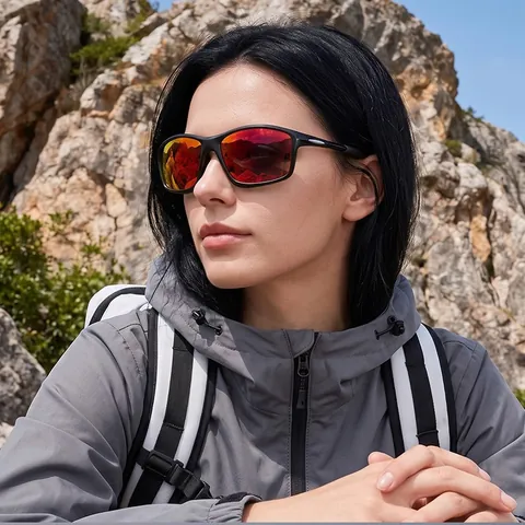 Occhiali da Sole Polarizzati Sportivi per Uomo Donna Protezione UV400 Montatura PC Lenti TAC Occhiali da Ciclismo