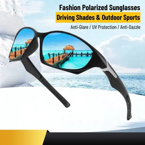 Occhiali da Sole Sportivi Polarizzati per Uomo Donna Protezione UV400 Occhiali da Ciclismo per Equitazione Pesca all'Aperto Alpinismo