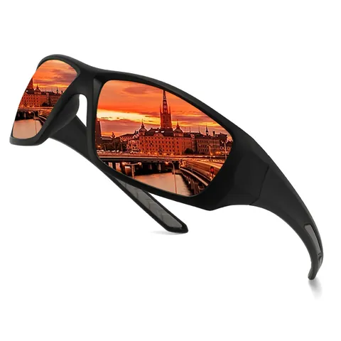 Gafas de Sol Deportivas Polarizadas para Hombres Mujeres Protección UV400 Pesca Conducir Aire Libre Montura PC Lente TAC