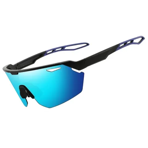 Occhiali da Sole Sportivi Professionali UV400 per Uomo Donna Occhiali da Equitazione All'aperto Avvolgenti Lenti a Specchio Montatura in PC