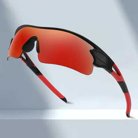 Professional Outdoor Cycling Sunglasses UV400 Protection PC Frame Colorful Mirrored Lens Sports Sunglasses For Men Women