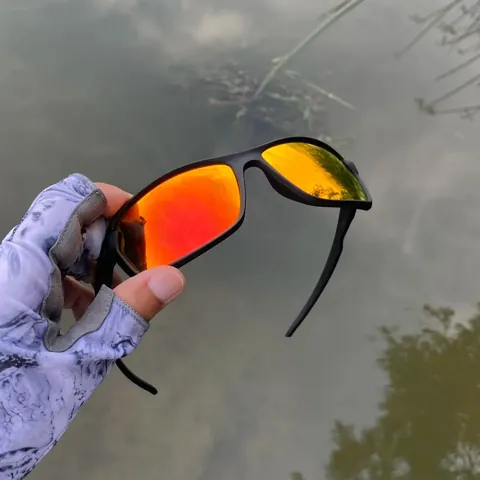 Polarized Sports Sunglasses For Men Women Outdoor Cycling Fishing Eyewear Polycarbonate Elastic Paint Matte Frame Colorful Mirror Lenses UV400 Anti-Glare Goggles