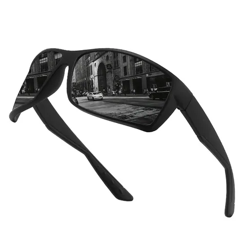 Occhiali da Sole Sportivi Polarizzati per Uomo Donna Montatura in PC Lenti TAC UV400 Ciclismo all'Aperto Guida Moda Quadrati