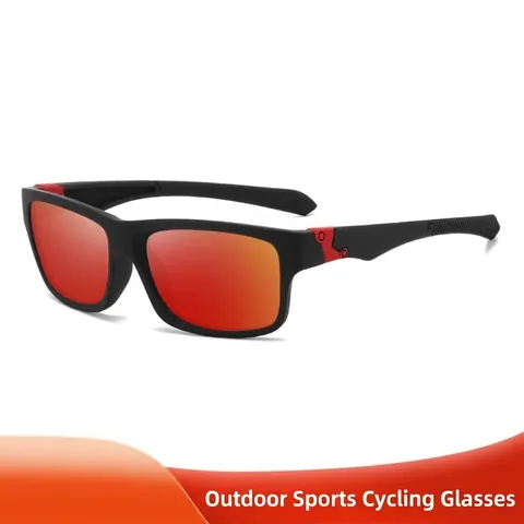 Occhiali da Sole Polarizzati Sportivi per Uomo Donna Quadrati Retro Outdoor Ciclismo Guida UV400 Antivento Montatura in PC Lenti TAC Moda