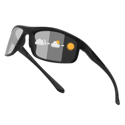 Occhiali da Sole Polarizzati Quadrati per Uomo Donna Pesca all'Aperto Sport Guida Occhiali da Sole Montatura PC Lenti TAC Protezione UV400