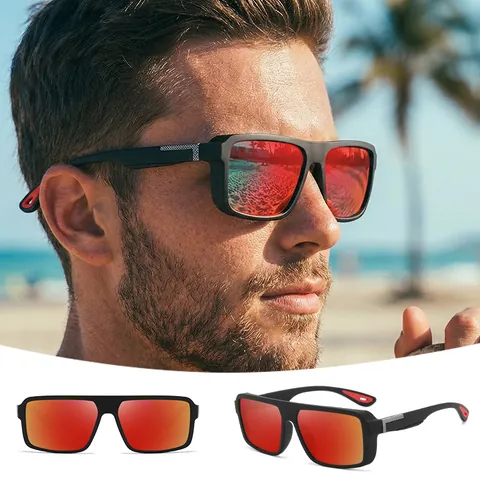 Occhiali da Sole Sportivi Polarizzati Montatura Grande PC TAC Protezione UV400 per Ciclismo Guida All'aperto Uomo Donna