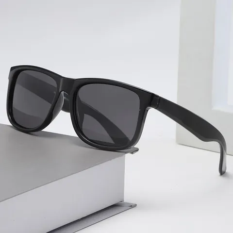 Lunettes de Soleil Polarisées Carrées à la Mode Homme Femme Monture PC Classique Verres TAC UV400 Conduite Cyclisme Sports de Plein Air