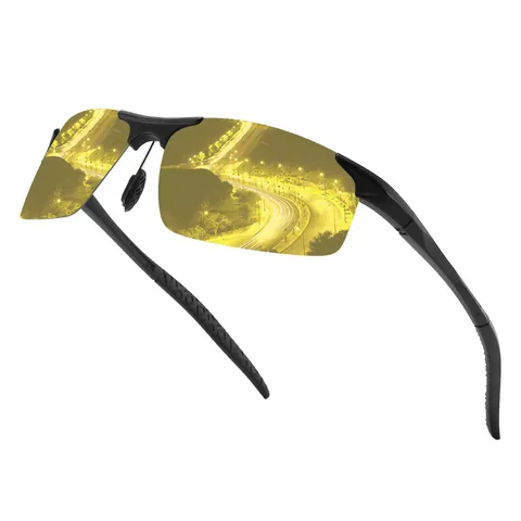Gafas de Sol Polarizadas Deportivas para Hombre UV400 Media Montura Ciclismo Pesca Conducir Visión Nocturna Fotocromáticas