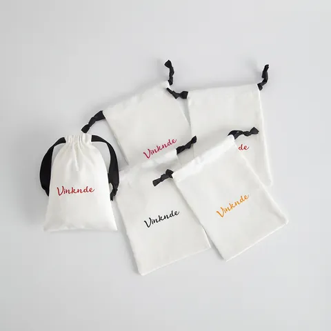 Bolsa de Joyería de Antelina Cordón Pequeñas Bolsas de Regalo Para Embalaje de Joyas Almacenamiento Accesorios Blanco Negro