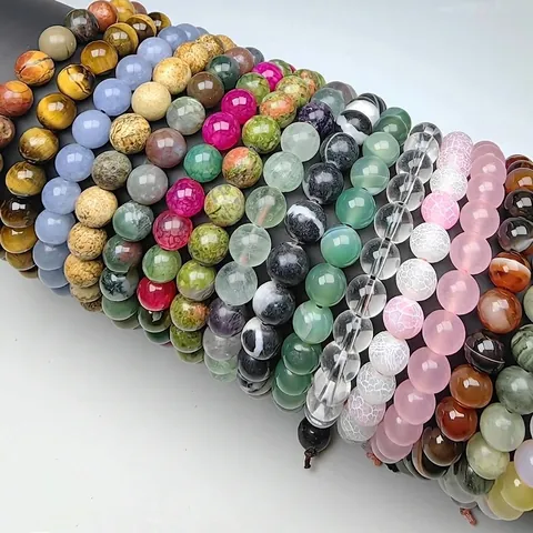 Natuurlijke Chakra Kristal Stretch Armband Energiebalans Yoga Edelsteen Gevlochten Touw Verstelbare Armband Voor Vrouwen Mannen Sieraden