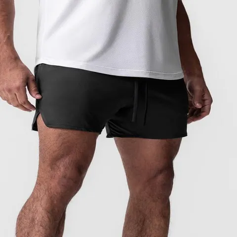 Pantaloncini Sportivi da Uomo in Rete ad Asciugatura Rapida Sopra il Ginocchio Shorts da Palestra Corsa Basket Allenamento Con Spacco Laterale e Passante per Asciugamano