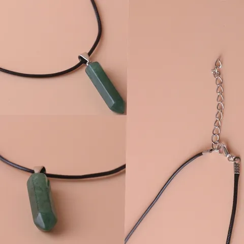 Zeshoekige Kolom Natuursteen Hanger Ketting Kogel Kristal Kwartspunt Healing Sieraden Voor Vrouwen Valentijnsdag Cadeau