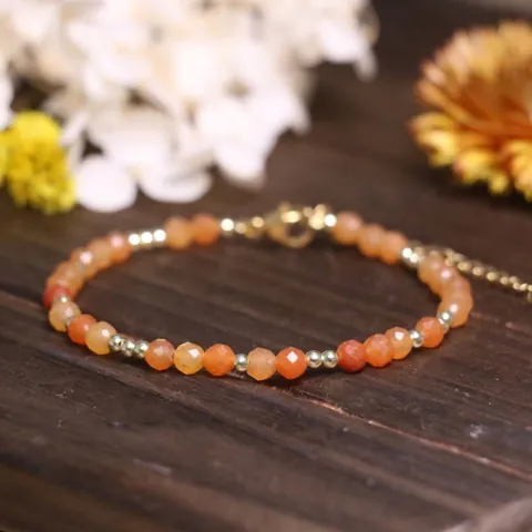 Boheems Handgemaakt Gefacetteerd Natuursteen Kralen Armband Voor Vrouwen Verstelbare Vergulde Schakelketting Armband Sieraden Cadeau