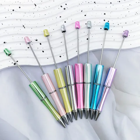 Bolígrafo de Perlas DIY Galvanizado UV Color Metálico Degradado Plástico Metal para Manualidades Estudiantes Escuela Oficina Suministros Regalo