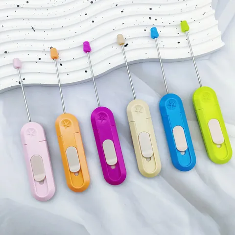 Taglierino Portatile Retrattile con Perline Multicolore Apri Scatole per Artigianato Diy Studenti Ufficio Cancelleria Tagliacarte