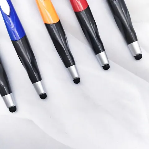 Creative Mop Head Doll Ballpoint Pen With Touch Screen Stylus Function Cartoon Smile Face Writing Pen For Office School