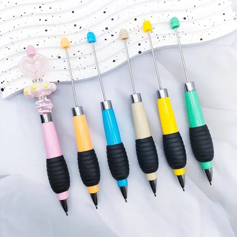 Bolígrafos de Perlas DIY Colores Macaron Retráctiles Plástico Metal Para Manualidades Estudiantes Oficina Escritura Escuela