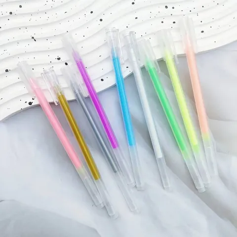Glitter Pastel Highlighter Pens High Capacity Student Marker Pens for DIY Scrapbook Drawing Office Stationery Multicolor