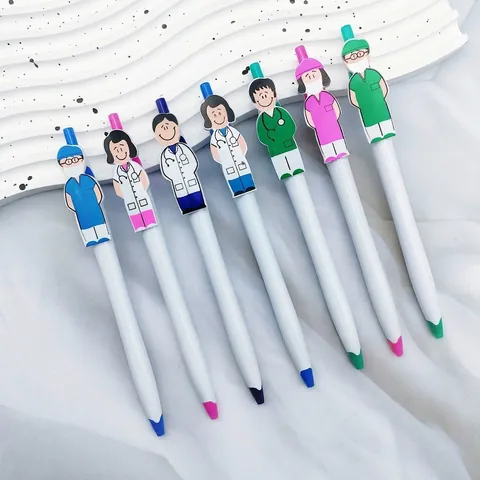 Druckmechanik Cartoon Arzt Krankenschwester Kugelschreiber Kunststoff Medizin Thema Figur Stifte Büro Schule Schreibwaren Geschenk