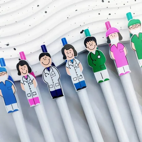 Druckmechanik Cartoon Arzt Krankenschwester Kugelschreiber Kunststoff Medizin Thema Figur Stifte Büro Schule Schreibwaren Geschenk