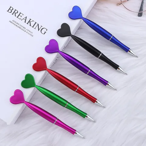 Nail Art Dotting Pen 2 In 1 Tool For Picking And Removing Rhinestones Heart Shaped Plastic Handle For DIY Manicure Decoration Tool