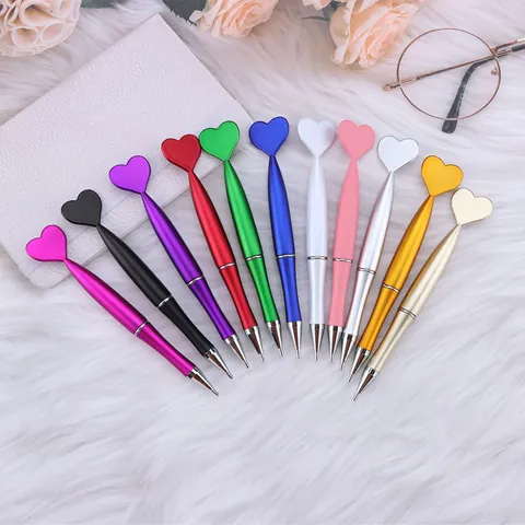 Nail Art Dotting Pen 2 In 1 Tool For Picking And Removing Rhinestones Heart Shaped Plastic Handle For DIY Manicure Decoration Tool