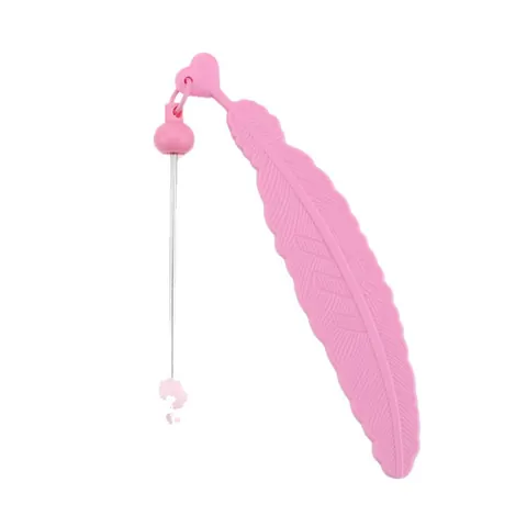 DIY Feather Shaped Beaded Bookmark Rod Candy Color Leaf Page Clip Handmade Beading Craft Supplies For Students Stationery